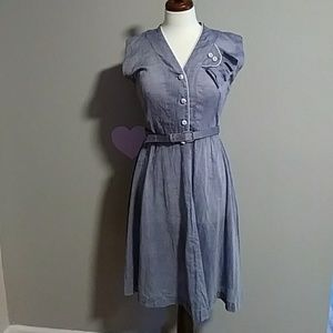1960's Vintage Chambray dress size 8
